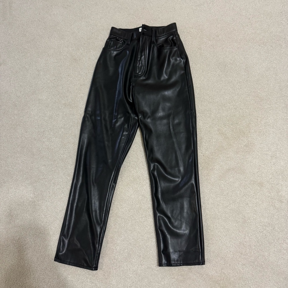 Abercrombie Black Faux Leather Pants